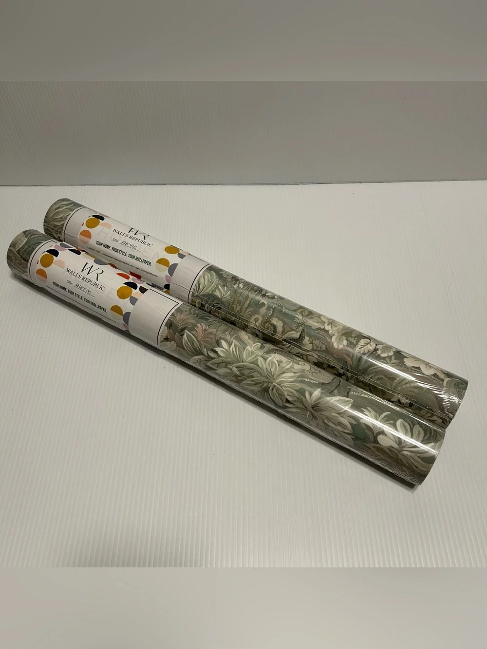 Wallpaper Walls Republic Albany Parsons Wood Green Foilage Flowers ~ 2 Rolls